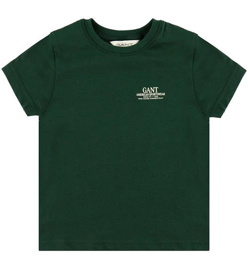 GANT T-shirt - Tartan Green m. Logo