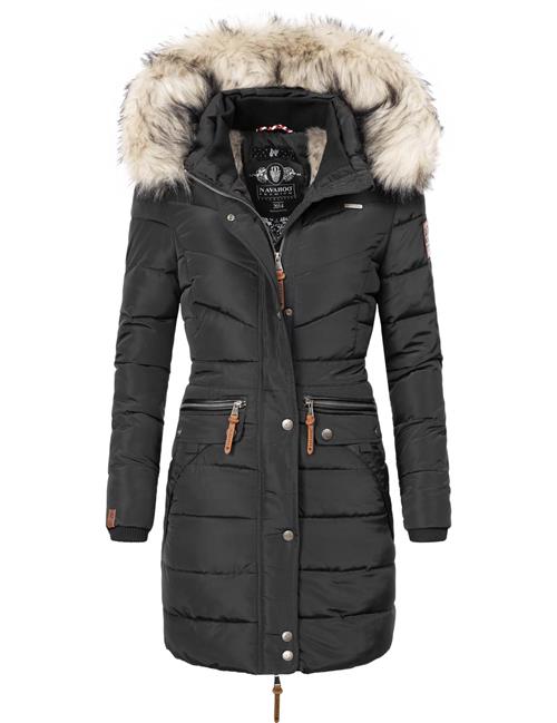 NAVAHOO Vinterfrakke 'Paula'  lysebeige / sort