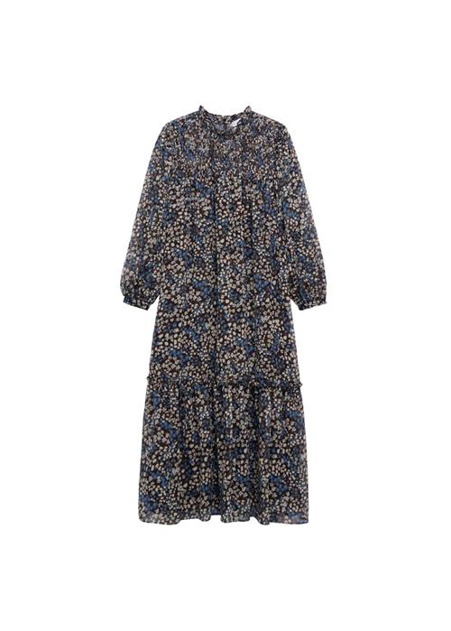 MANGO Blusekjole 'Fancy'  himmelblå / sort / hvid