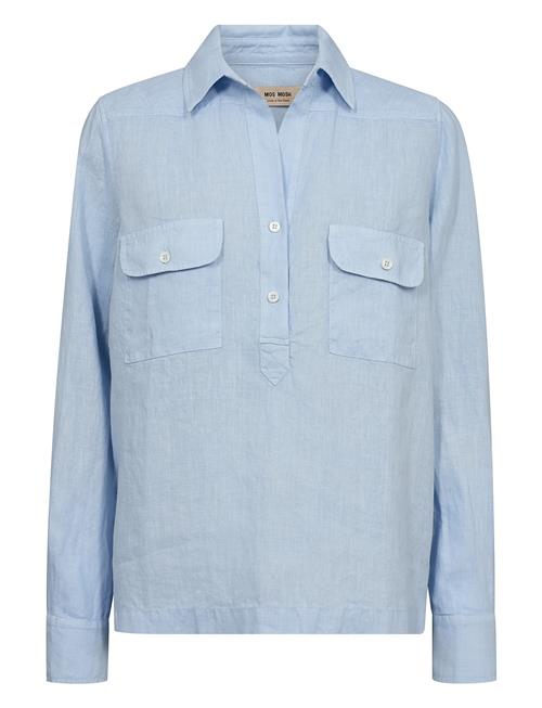 Mmenna Linen Pocket Blouse MOS MOSH Blue