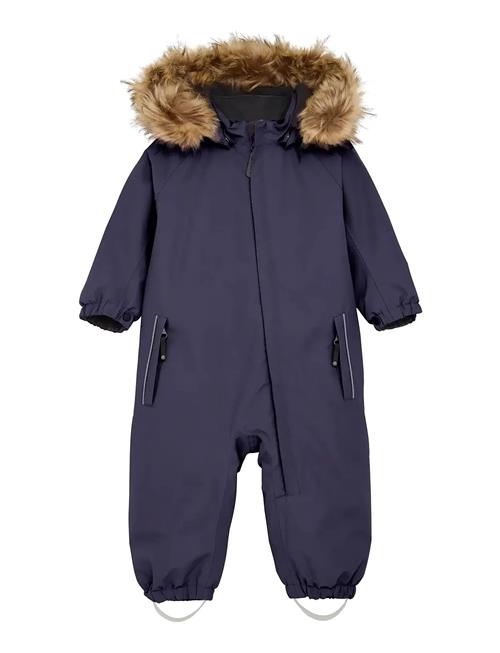 Baby Coverall W. Fake Fur Color Kids Navy