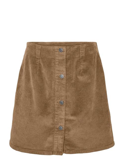 Vmetta Hr Short Cord Skater Skirt Noos Vero Moda Beige