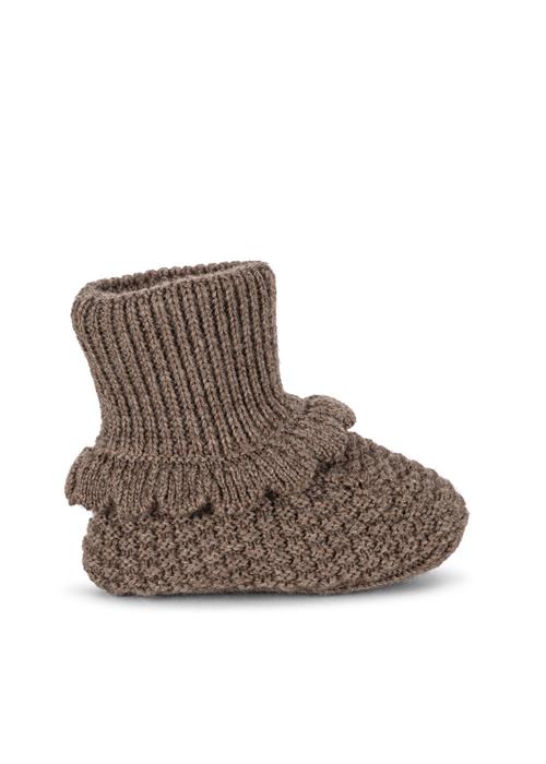 Konges Sløjd Fruity Booties Bunny Brown Melange Fruity Booties Bunny Brown Melange 0-3M  Brun  0-3 måneder  unisex