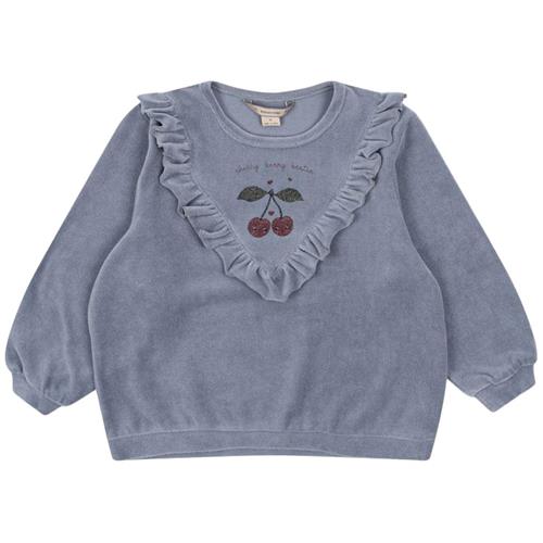 Konges Sløjd Wally Frill Sweatshirt Gots 4 Y  Blå  4 år  kvinde