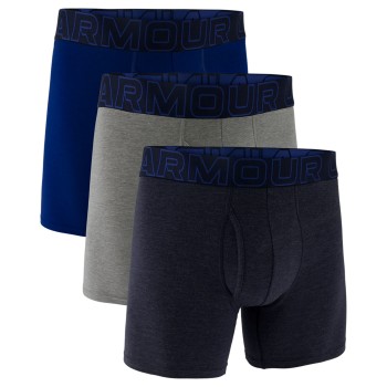 Under Armour 3P Perfect Cotton 6in Boxer Marineblå Small Herre