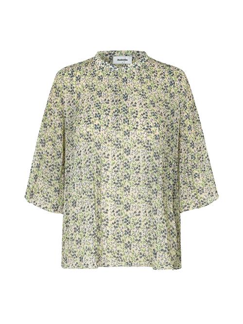 modström Bluse 'Denali'  beige / blå / lysegrøn / sort