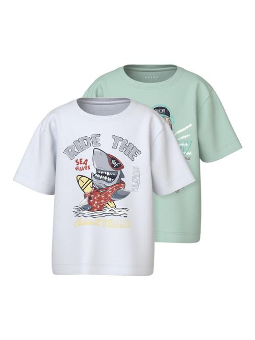 NAME IT 2-Pak T-shirts Vanyo Honeydew Bright White