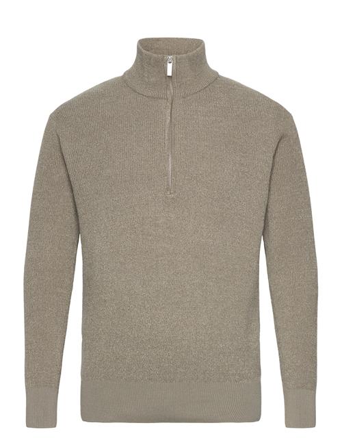 Slhrodney Ls High Neck Half Zip W Selected Khaki
