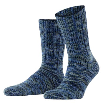Falke Strømper Brooklyn Sock Blå økologisk bomuld Str 43/46 Herre