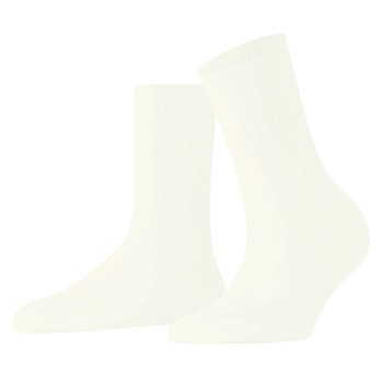 Falke Strømper Women Cotton Rib Socks Benhvid bomuld Str 39/42 Dame