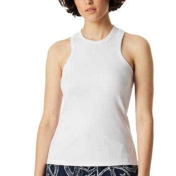Schiesser Double Rib Tank Top Hvid bomuld Medium Dame