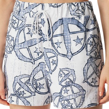 Schiesser Mix and Relax Women Shorts Hvid Mønster  bomuld XX-Large Dame