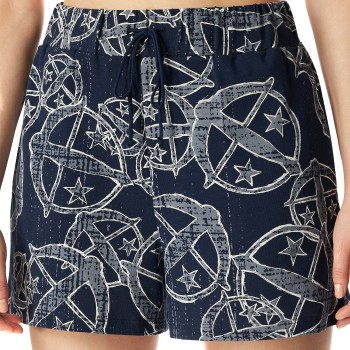 Schiesser Mix and Relax Women Shorts Mørkblå bomuld Medium Dame
