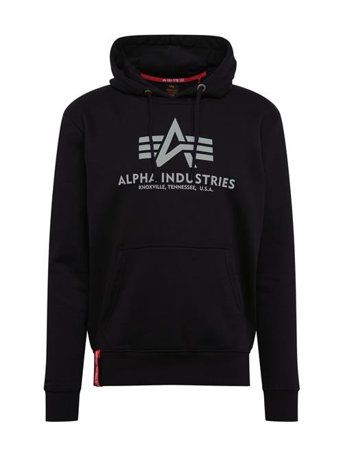 ALPHA INDUSTRIES Sweatshirt  sort / hvid