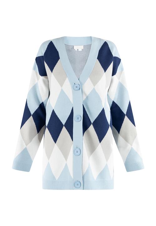 RISA Cardigan  marin / lyseblå / hvid