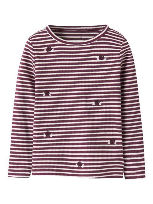 NAME IT Langærmet Bluse Ripeas Burgundy