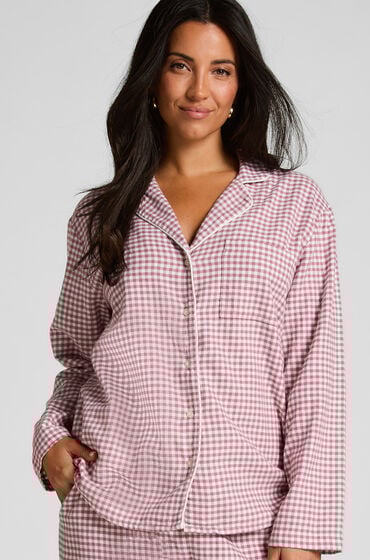 Hunkemöller Pyjamastop Flonel Essentials Lilla