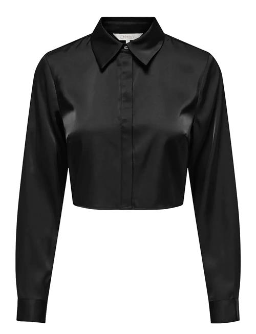 Onlpilar Ls Cropped Satin Shirt Wvn ONLY Black