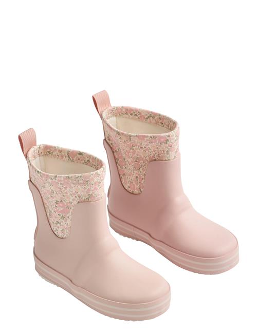 Rubber Boot Print Mist Wheat Pink