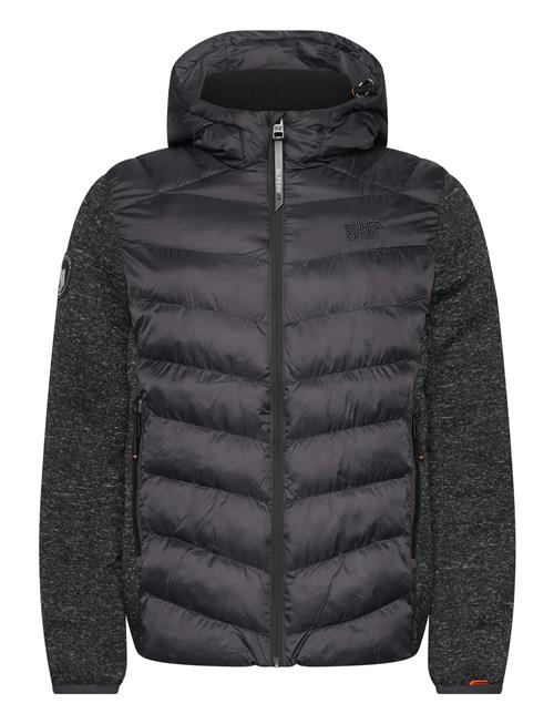 Hooded Knit Storm Hybrid Jkt Superdry Grey