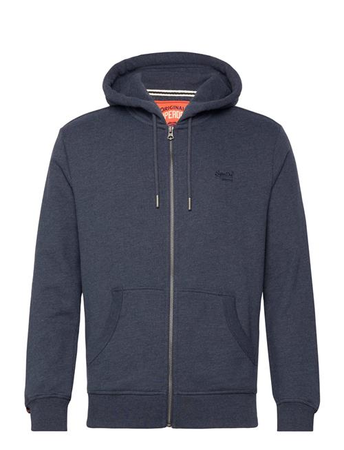 Essential Logo Zip Hoodie Hb Superdry Navy
