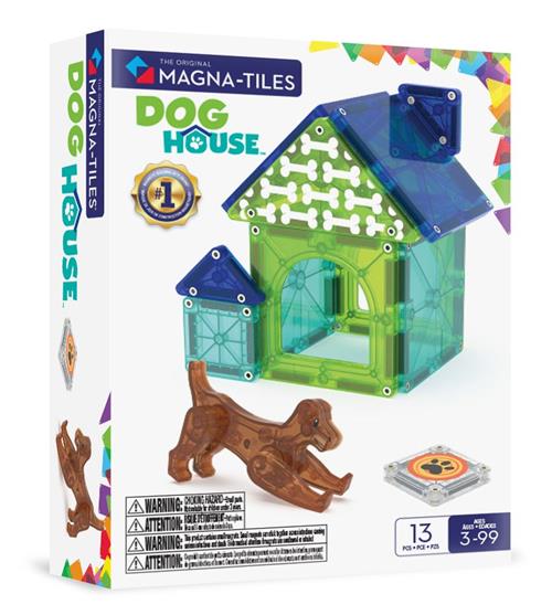 Magna-Tiles Dog House Byggeklodser 13 Stk. Multi  Multi-3-6 Y  Hvid  One Size 3 Y+ unisex