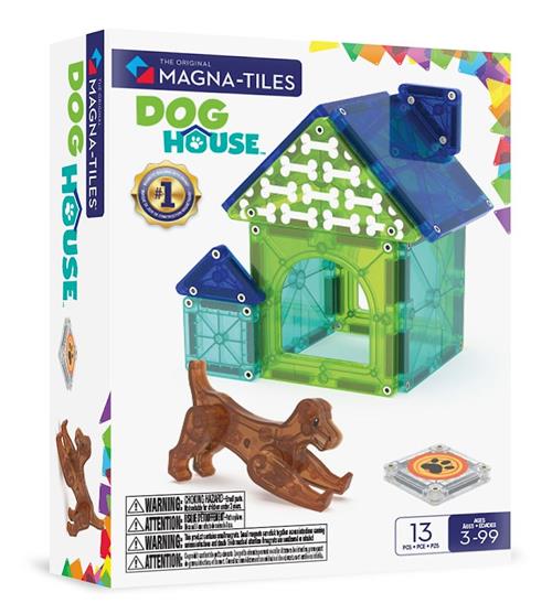Magna-Tiles Dog House Byggeklodser 13 Stk. Multi  Multi-3-6 Y  Hvid  One Size 3+ Years unisex