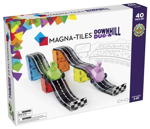Magna-Tiles Downhill Duo Byggeklodser I Sæt Med 40 Dele Multi  Multi-3-6 Y  Hvid  One Size 3 Y+ unisex