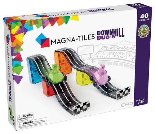 Magna-Tiles Downhill Duo Byggeklodser I Sæt Med 40 Dele Multi  Multi-3-6 Y  Hvid  One Size 3+ Years unisex