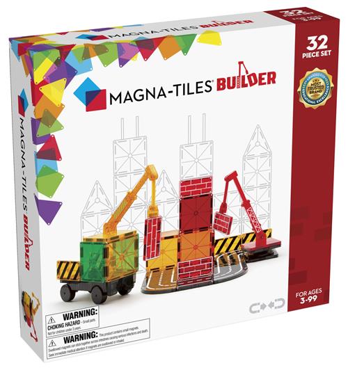 Magna-Tiles MAGNA-TILES Builder 32 Pcs Set Hvid One Size  Hvid  One Size 3 Y+ unisex