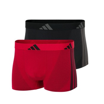 adidas 2P Active Micro Stretch Seamless Trunks Sort/Rød Small Herre