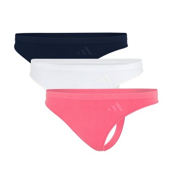 adidas Trusser 3P Sport Active Seamless Low Rise Thongs Rosa/Hvid polyamid X-Large Dame