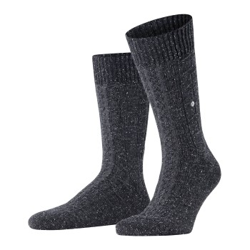 Burlington Strømper Twist of Tweed Men Boot sock Mørkgrå  Str 40/46 Herre