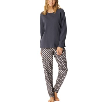 Schiesser Comfort Essentials Pyjama Set Mørkgrå  bomuld XX-Large Dame