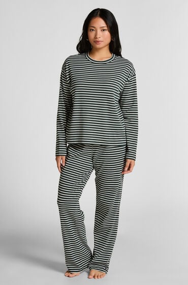 Hunkemöller Pyjamas i bomuldsjersey Grøn