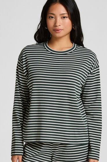 Hunkemöller Pyjamas i bomuldsjersey Grøn