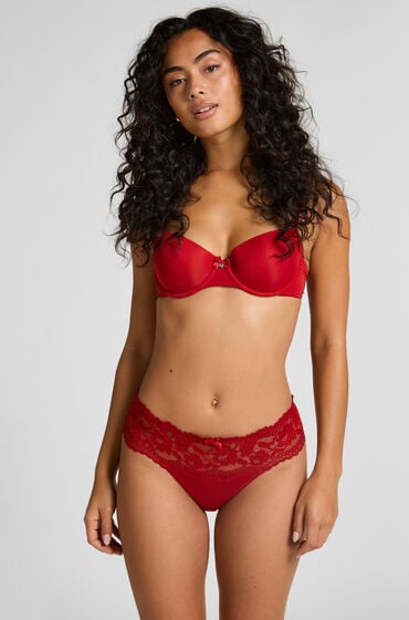 Hunkemöller Florence Lace hipster g-streng rød