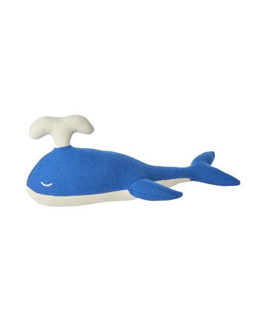 RICE A/S Plysdyr Med Hval Blue  Blue One Size  Blå  One Size  mand