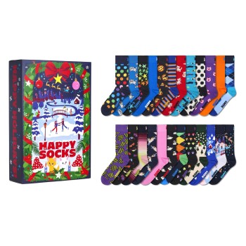 Happy socks Strømper 24P Advent Calendar Socks Gift Set Flerfarvet-2 bomuld Str 36/40