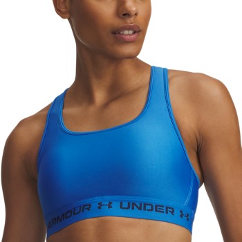 Under Armour Bh Mid Crossback Sport Bra Blå polyester Small Dame