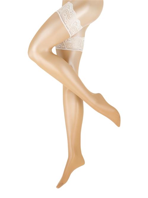 FALKE Strømpebukser 'Matt Deluxe STU'  cappuccino / hvid