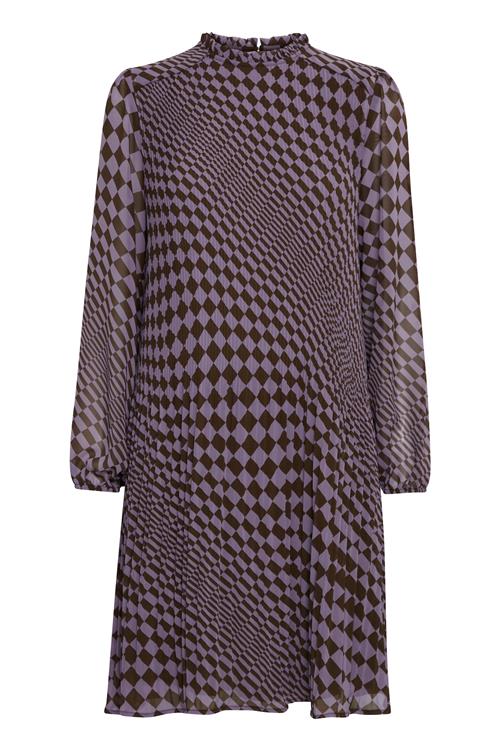 ICHI Kjole 'Bally'  brun / lilla