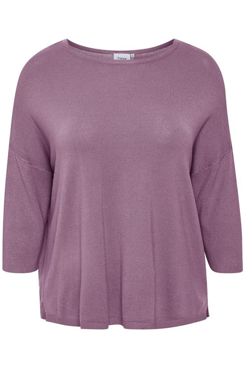 Fransa Curve Pullover 'Blume'  mørkelilla