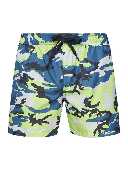 REPLAY Badeshorts  gul / petroleum / sort / hvid