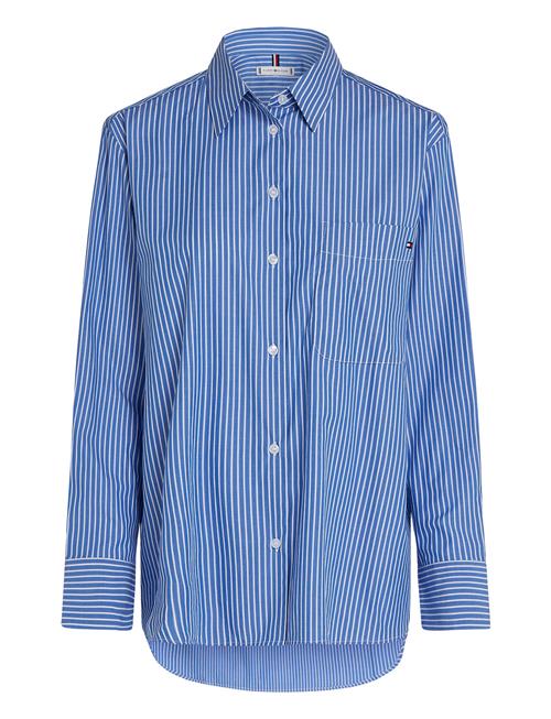 Ess Poplin Easy Fit Shirt Tommy Hilfiger Blue