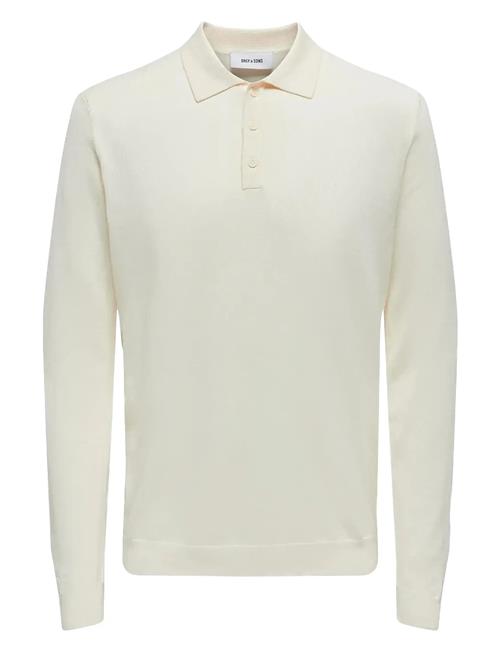 Onswyler Life Ls Polo Knit ONLY & SONS White