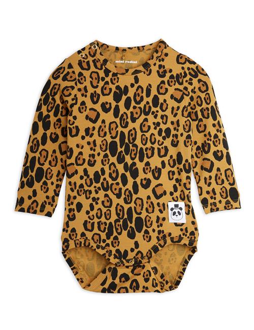 Mini Rodini Leopard Langærmet Body Beige  Beige-80/86 cm  Beige  80/86 cm  unisex