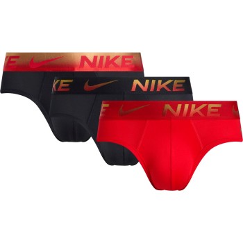 Nike 3P Dri-Fit Essential Micro Hip Brief Rød/Sort bomuld 2XL Herre
