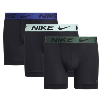 Nike 6P Everyday Essentials Micro Boxer Brief Sort/Grøn polyester 2XL Herre