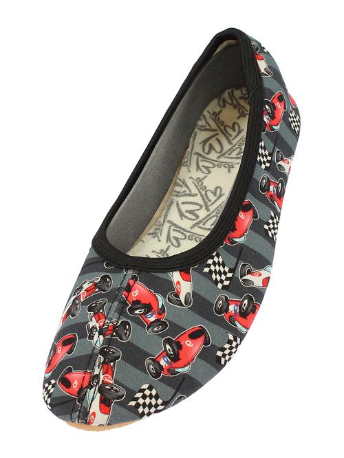 BECK Hjemmesko  grå / mørkegrå / cranberry / hvid